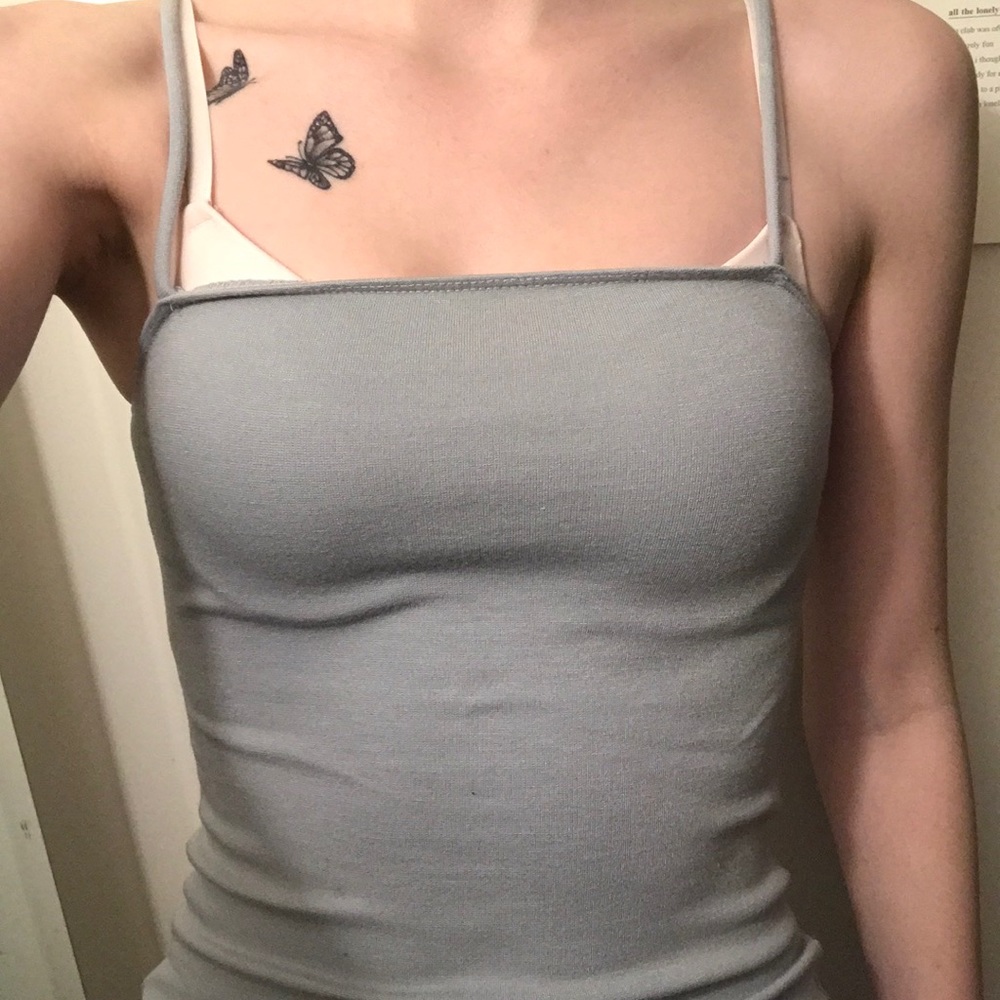 Light blue body suit